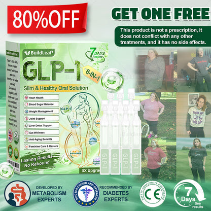 Official Store | BuildLeaf® GLP-1 8-in-1 Slim & Healthy Oral Solution (Once a day, results in 7 days), With 100 Billion CFU Active Probiotics ✅ Supports weight management, heart health, diabetes, gut & women’s health, while firming skin & boosting energy.